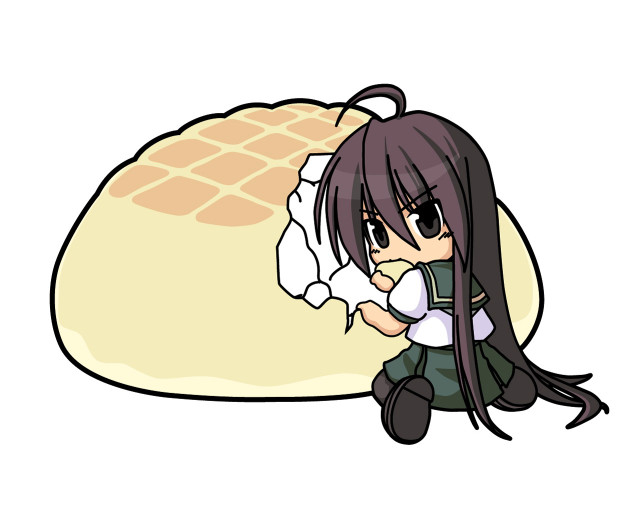 Cartoon waffle holding flat shana free wallpaper - medium preview image