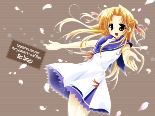 Girl dress flowers ribbon anime free wallpaper - medium preview image