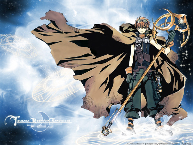 Anime astronaut sword cape cloud free wallpaper - medium preview image