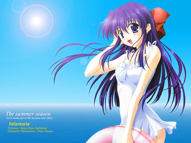 Woman beachball summer netart longhair free wallpaper - medium preview image