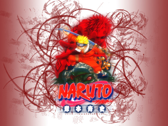 Naruto red background anime boys free wallpaper - medium preview image