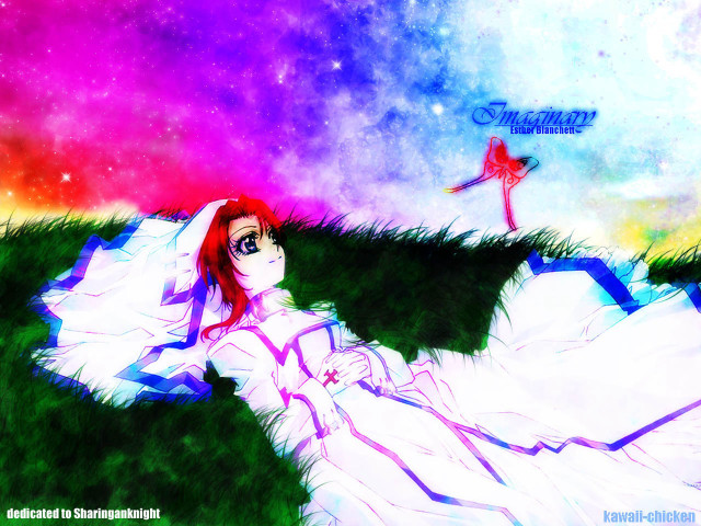Woman lying grass sky aurora free wallpaper - medium preview image