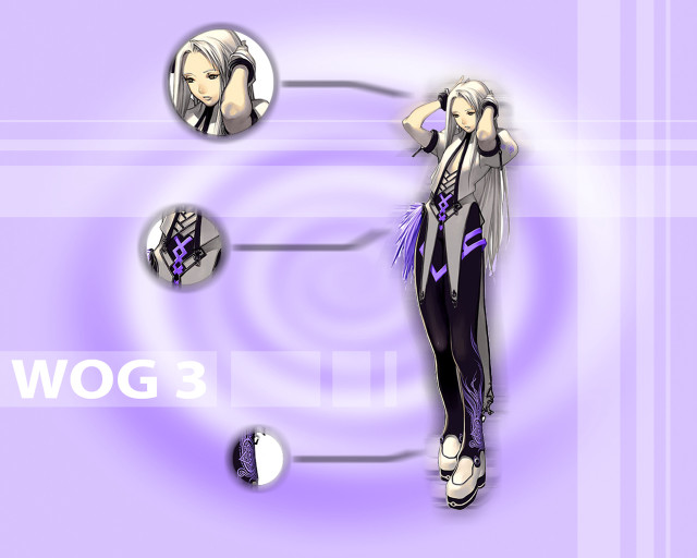 Woman purple circles cybernetics ella free wallpaper - medium preview image