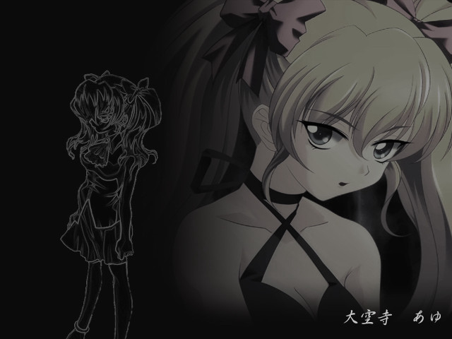 Long haired girl bow black free wallpaper - medium preview image