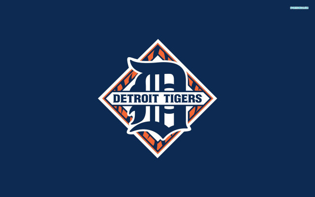 Detroit tigers logo blue background free wallpaper - medium preview image