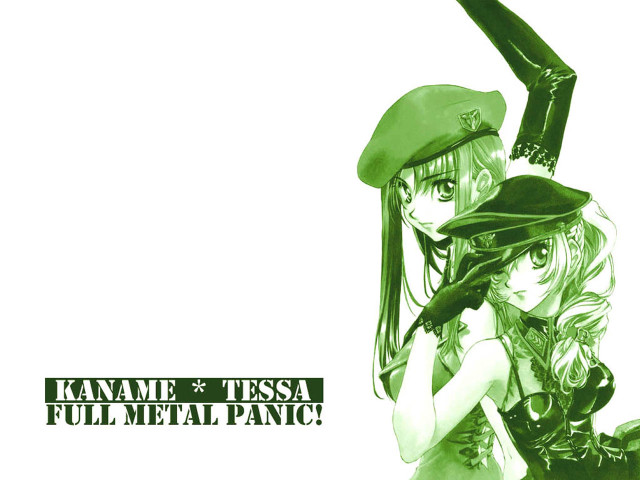 Anime couple hats guns panfuturism free wallpaper - medium preview image