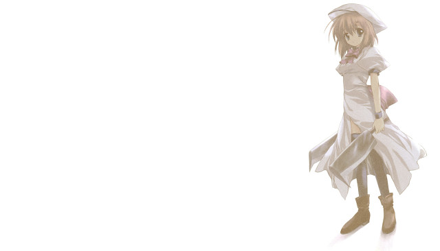Woman white dress hat air free wallpaper - medium preview image