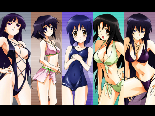 Group women bathing suits anime free wallpaper - medium preview image
