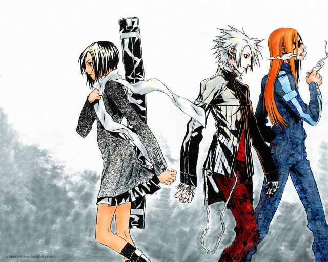 Anime group street characters holding free wallpaper - medium preview image