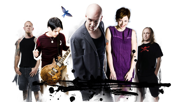People guitar butterfly group standing free wallpaper - medium preview image