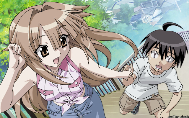 Anime couple park rayonism screenshot free wallpaper - medium preview image