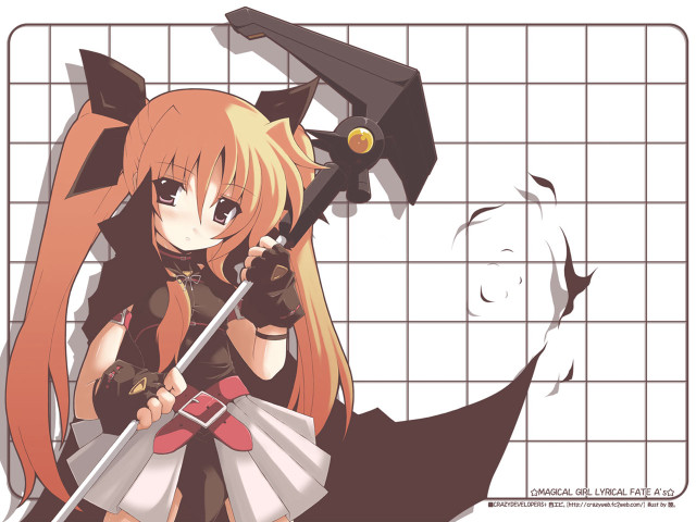 Girl sword cat tiles magical free wallpaper - medium preview image