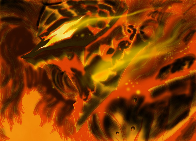 Tiger fire battle eldenring digital free wallpaper - medium preview image