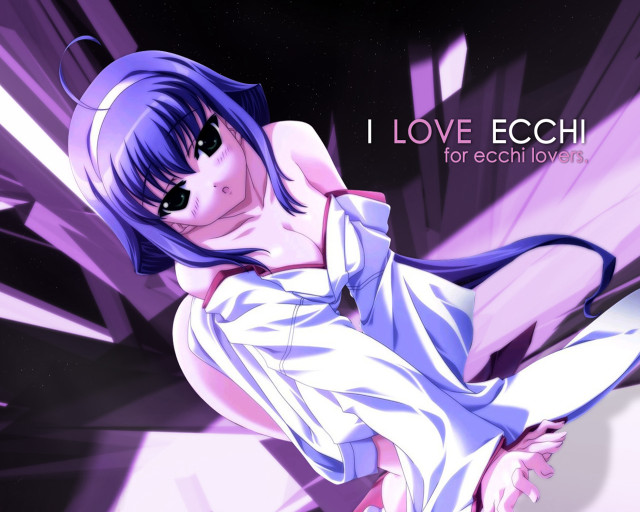 Blue hair white dress purple free wallpaper - medium preview image