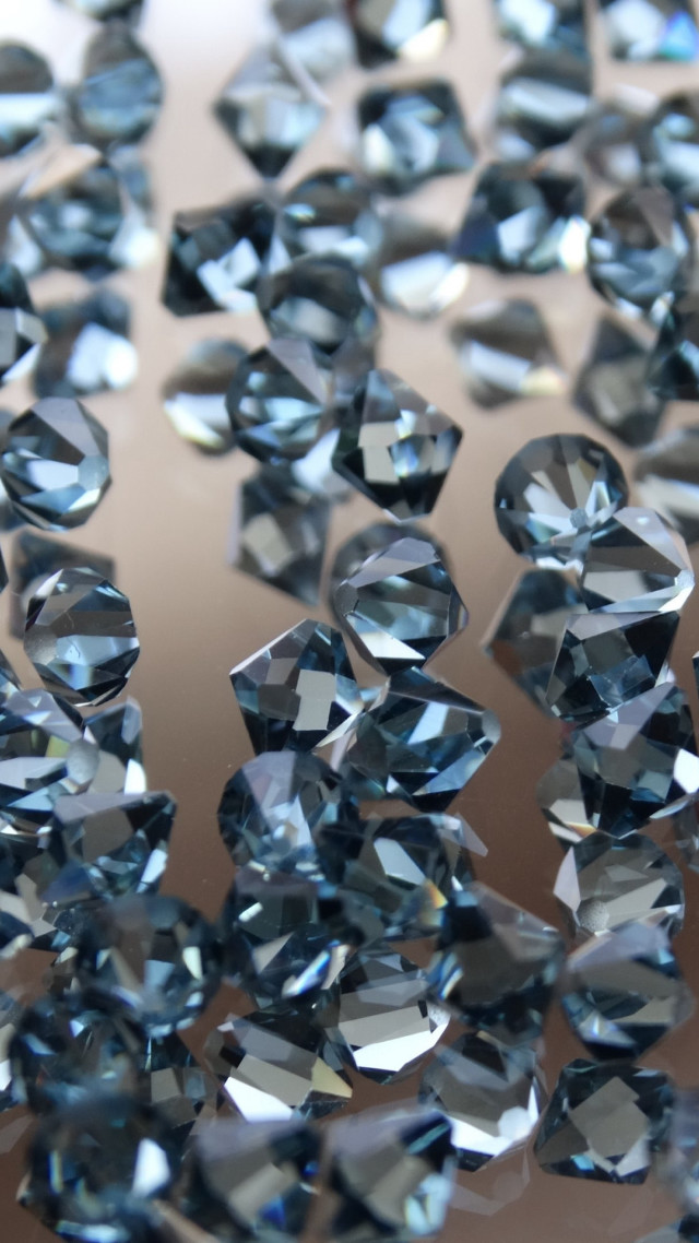 Blue diamonds table brown background free wallpaper - medium preview image