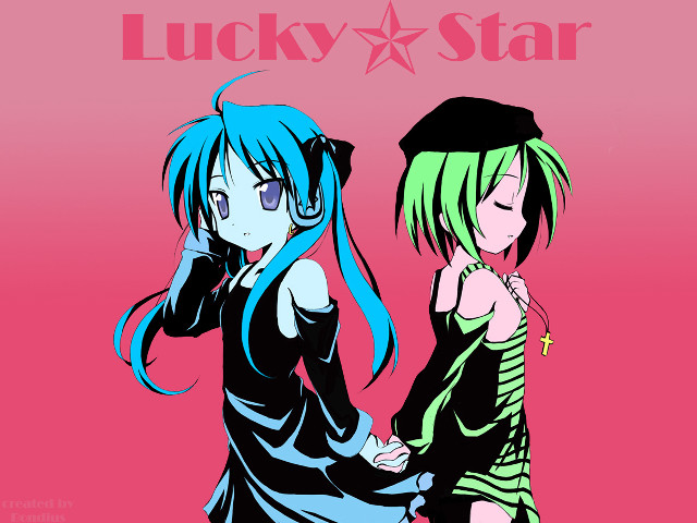 Lucky star anime characters star free wallpaper - medium preview image