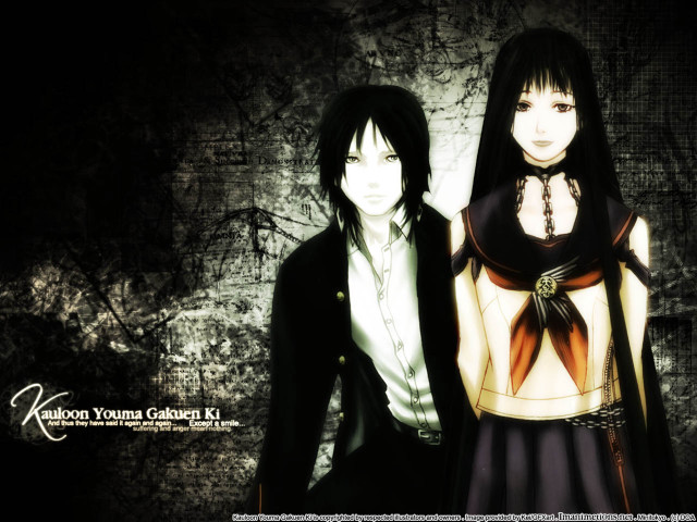 Anime characters gothic wall captions free wallpaper - medium preview image