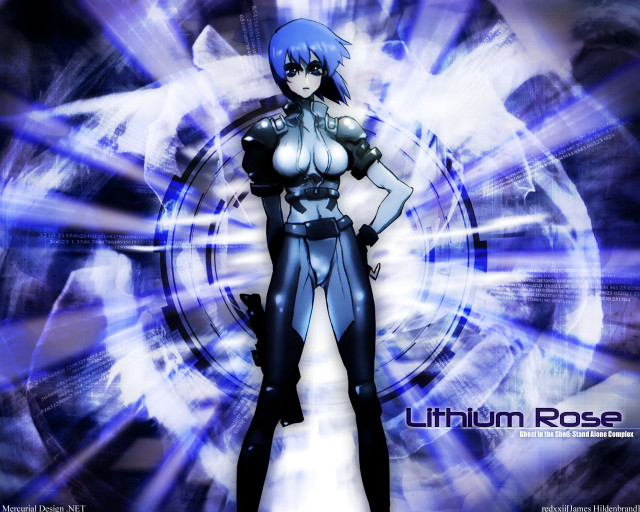 Futuristic woman cyberpunk bluehair lightning free wallpaper - medium preview image