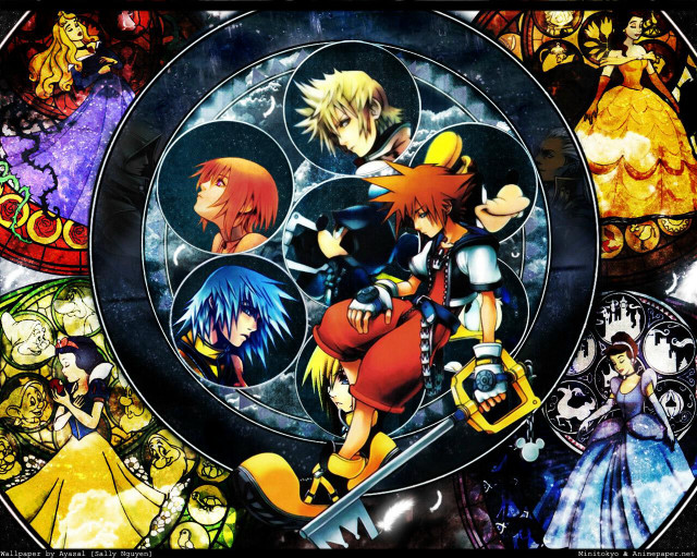 Anime group mosaic planet magic free wallpaper - medium preview image