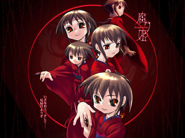 Anime girls red outfits group free wallpaper - medium preview image