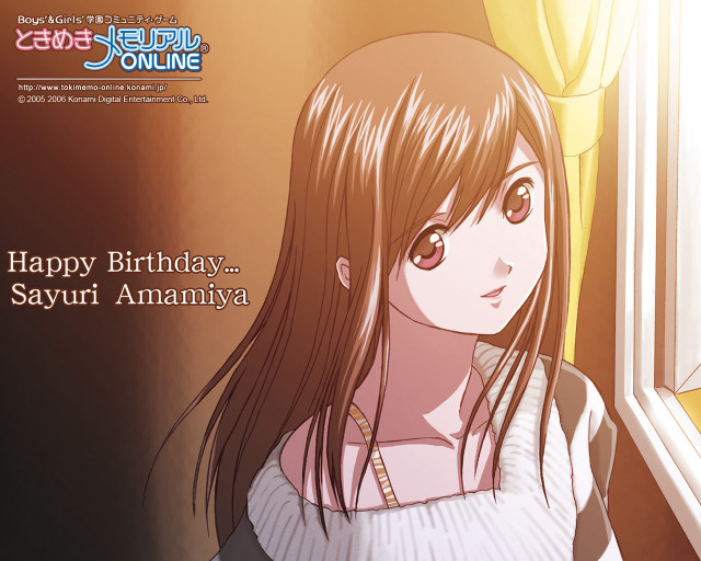 Girl happy birthday window ai free wallpaper - medium preview image