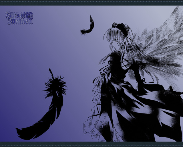 Woman feather bird black wings free wallpaper - medium preview image
