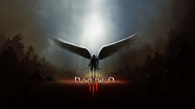 Dark angel wings sword background free wallpaper for desktop - medium preview image
