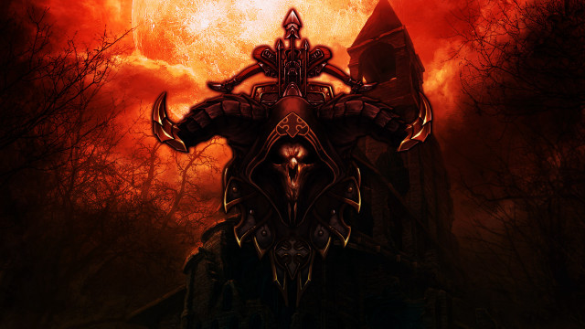 Demonic demon sword shoulder artwork free wallpaper - medium preview image