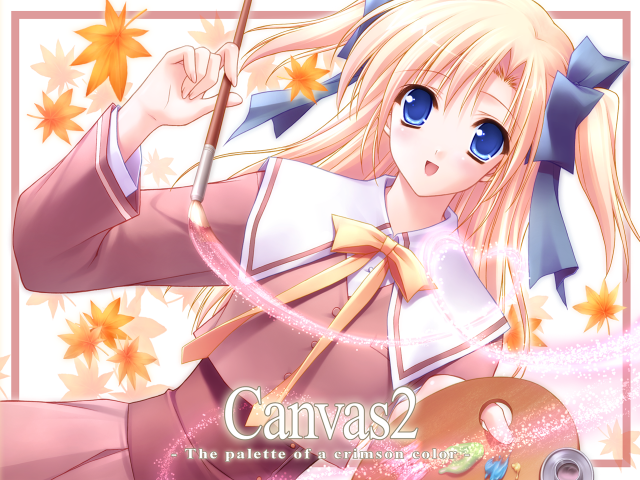 Anime violin character autumn leaves free wallpaper - medium preview image