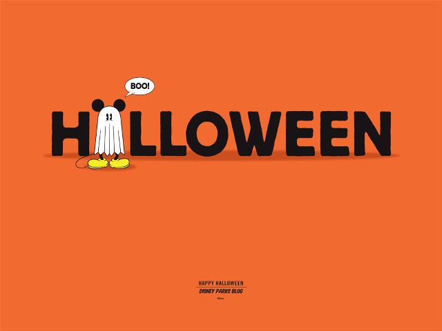 Halloween poster ghost thought bubble free wallpaper - medium preview image