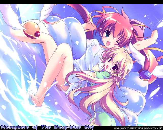 Anime snow characters bird girl #2 free wallpaper - medium preview image
