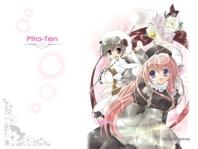 Anime couple pink white flowers #2 free wallpaper - medium preview image