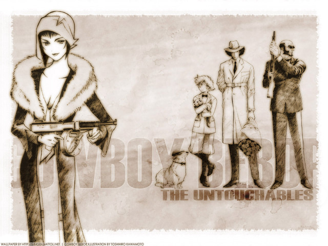 Man gun woman dog furcoat free wallpaper - medium preview image