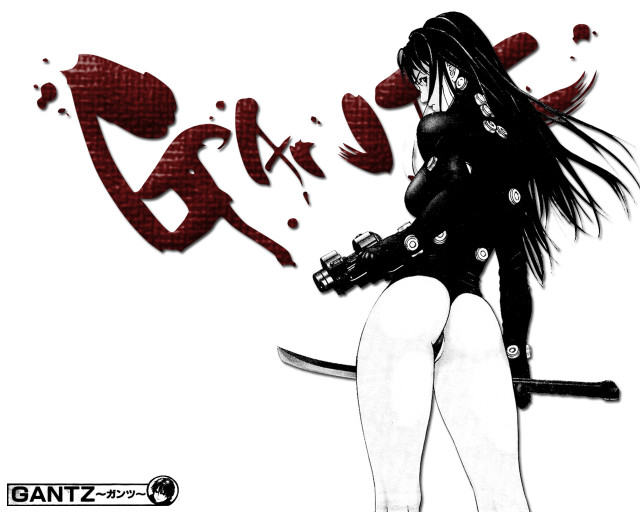 Woman guitar knife cyberpunk blood free wallpaper - medium preview image