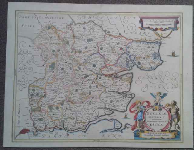 Essex county map towns roads free wallpaper - medium preview image