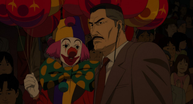 Clown man crowd balloons formal free wallpaper - medium preview image