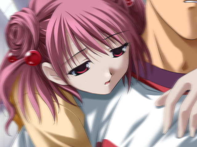 Pink hair girl and guy free wallpaper - medium preview image