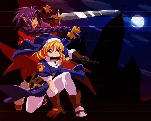 Anime characters fullmoon sword gun free wallpaper - medium preview image