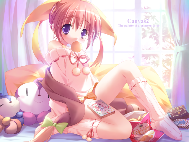 Bunny costumed woman anime bed #2 free wallpaper - medium preview image