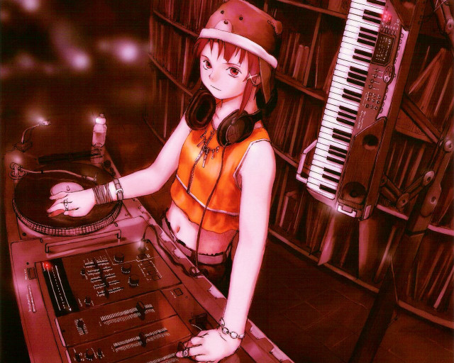 Girl hat music library anime free wallpaper - medium preview image