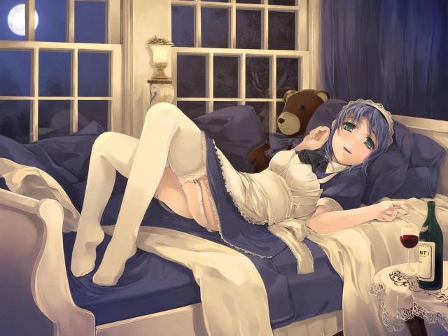 Alice prin gothic anime bed free wallpaper - medium preview image