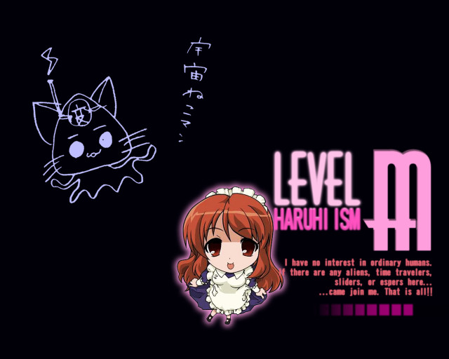 Girl cat head illustration level4 free wallpaper - medium preview image