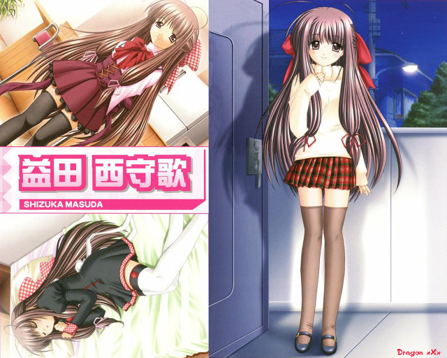 Girl school uniform plaid skirt free wallpaper - medium preview image