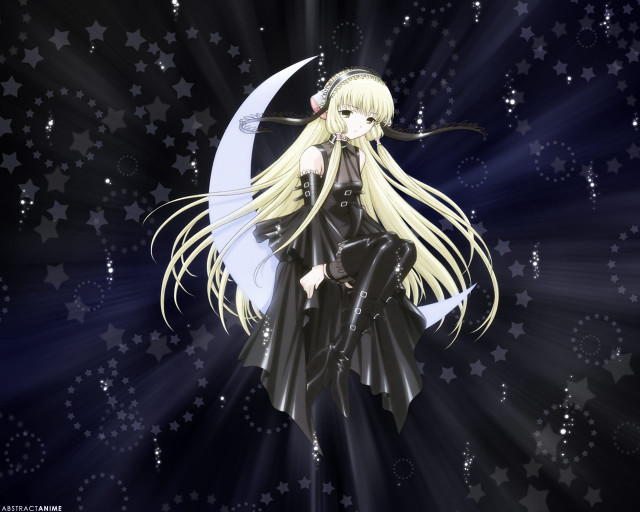 Moon stars anime girl flag free wallpaper - medium preview image