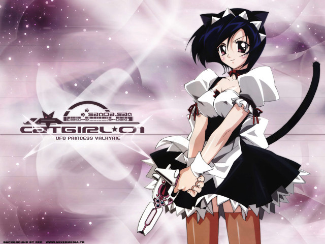 Girl sword cat ears starry free wallpaper - medium preview image