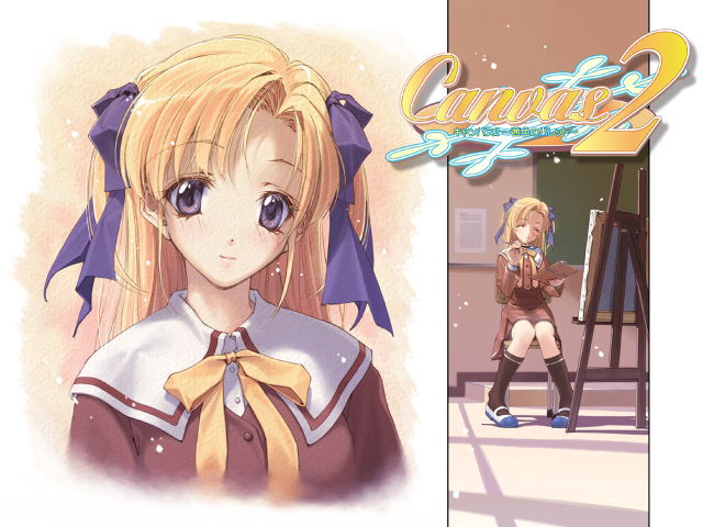 Girl schooluniform sign blonde brown free wallpaper - medium preview image