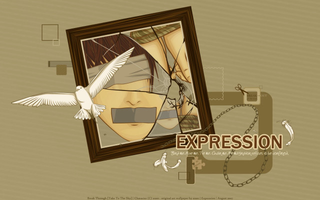 Woman dove chain expressionism angel free wallpaper - medium preview image