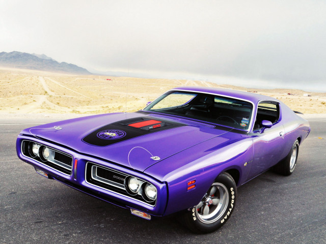 Purple car black stripe hood free wallpaper - medium preview image