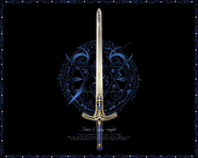 Blue sword dark fantasy gothic free wallpaper - medium preview image