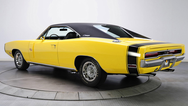 Yellow muscle car museum chica free wallpaper - medium preview image
